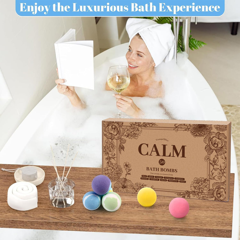 TranquilBliss individually wrapped bath bombs stay fresh between uses.