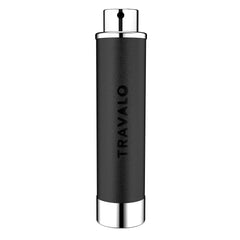 Travalo Walzer in black leather cover for portable fragrance on the go