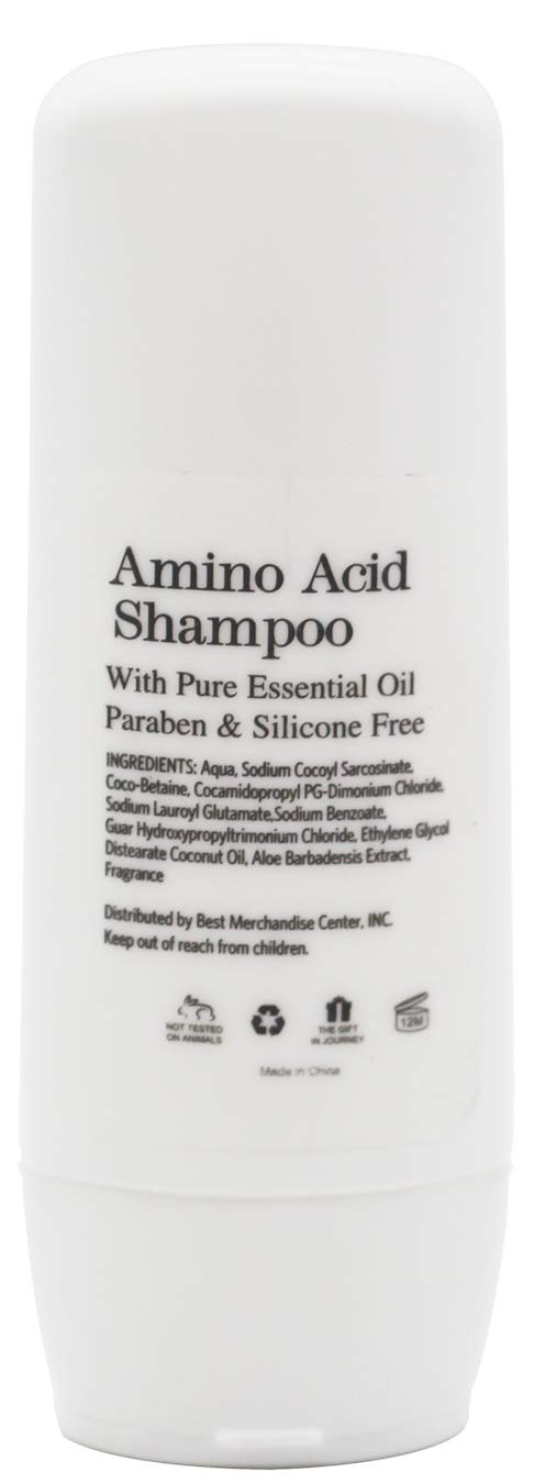 Travelwell ECO Amenities shampoo label closeup emphasizes clear branding and hygienic single-use design