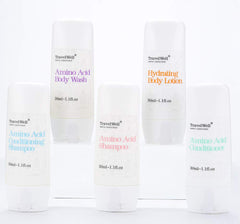 Travelwell ECO Amenities travel-size bottle cap highlights easy dispensing and on-the-go use