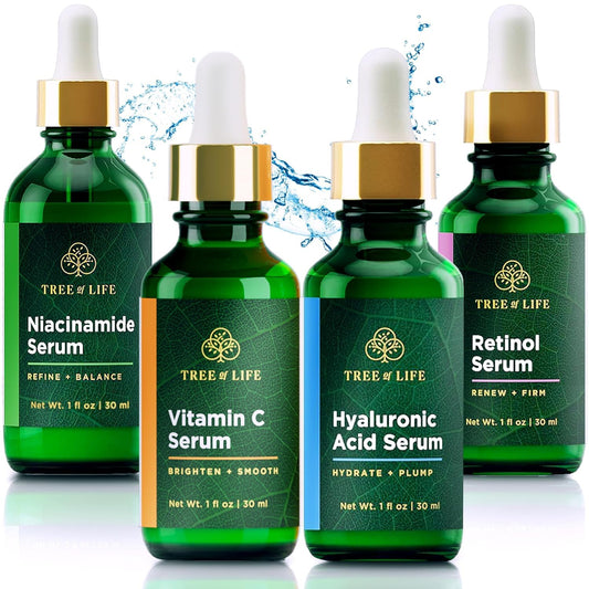 Tree of Life Beauty Niacinamide Serum bottle to minimize pores and refine texture.