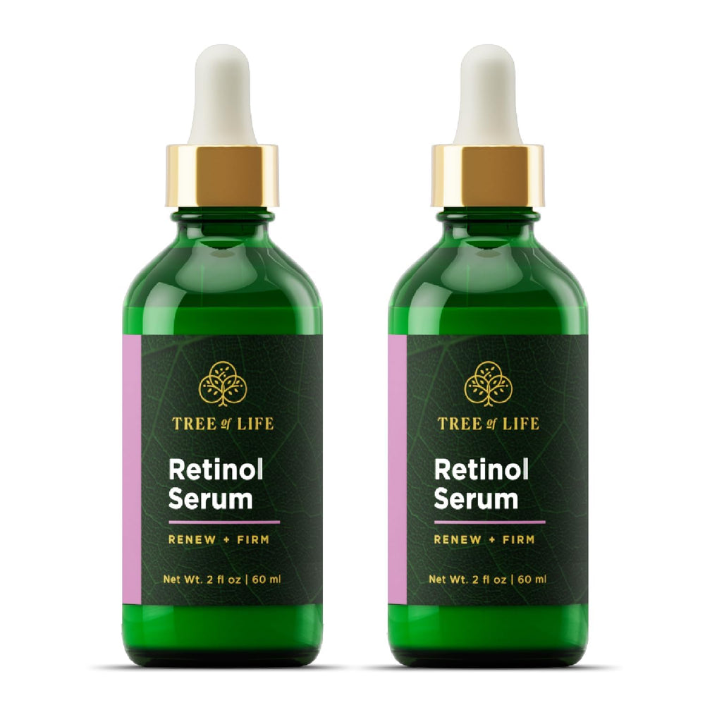 Tree of Life Beauty retinol serum bottle for nightly skincare smoothing