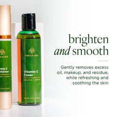 Tree of Life Beauty Toner pour on cotton for gentle cleansing and improved clarity