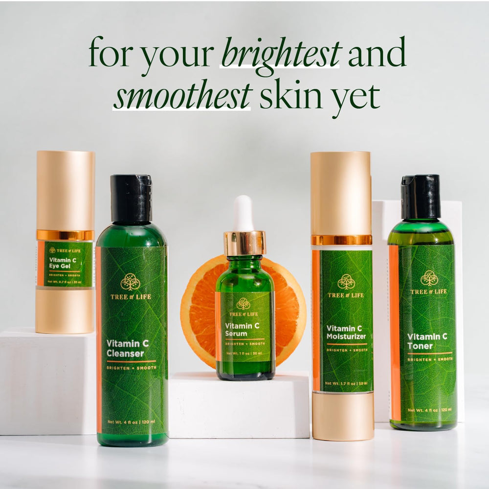 Tree of Life Vitamin C Serum dropper brightening and even-tone support.