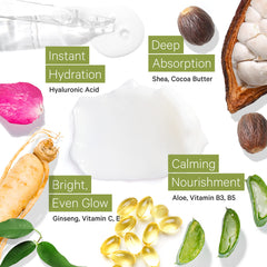 Tree to Tub Hydrating Face Moisturizer rose-shea blend highlights botanicals for balanced hydration