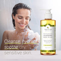 Tree to Tub Unscented foam demonstrates creamy lather ideal for dry skin.