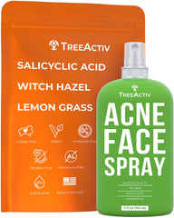 TreeActiv Acne Face Spray bottle for on-the-go skin balance and refreshment.
