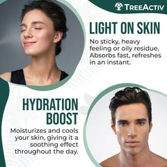 TreeActiv Acne Face Spray bottle highlighting witch hazel and toner balance.