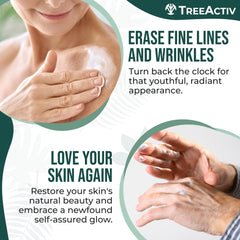 TreeActiv Cream on dry skin areas such as arms and legs