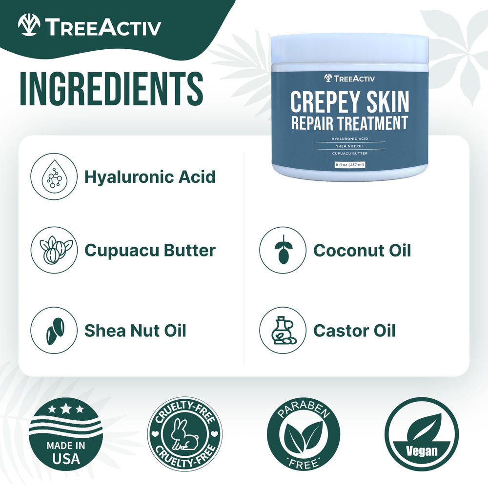 TreeActiv Cream bottle with hyaluronic acid emphasis for deep hydration