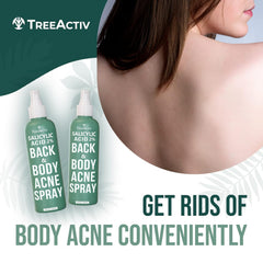 Back acne spray with tea tree oil targets hard-to-reach areas for even coverage