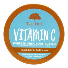 Tree Hut Vitamin C whipped shea butter texture closeup illustrating airy, whipped formula for quick absorption.
