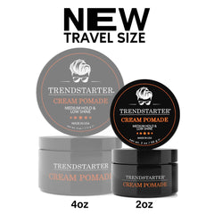 Cream Pomade texture close-up highlights scoopability and smooth application.