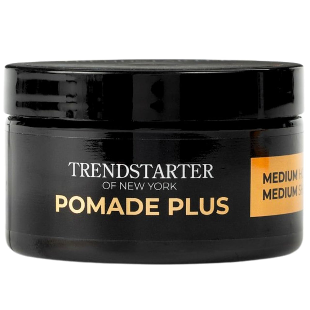 TRENDSTARTER Pomade Plus gloss close-up indicating a healthy shine finish.