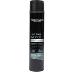 TRENDSTARTER Tea Tree Biotin Thickening Conditioner bottle boosts volume and nourishes.