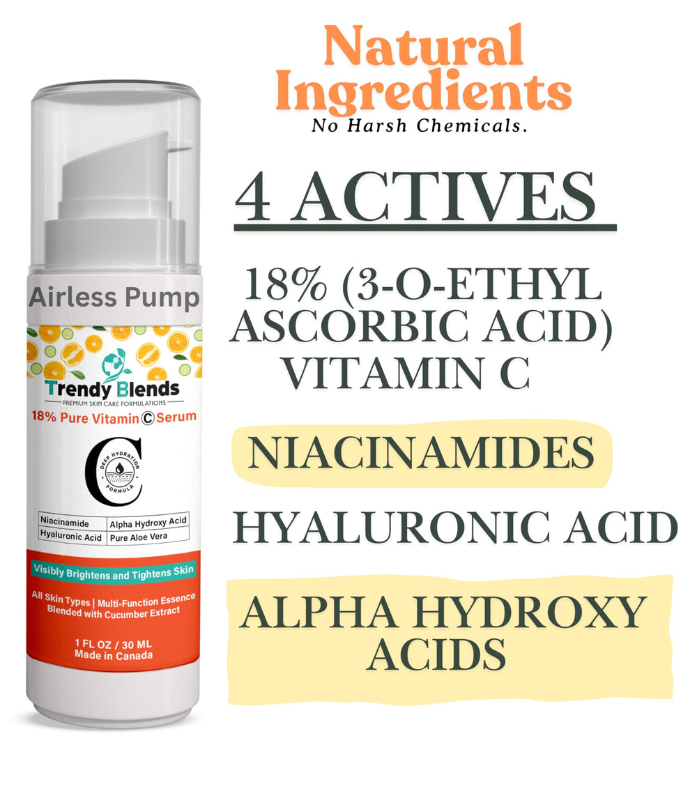 Trendy Blends Hyaluronic Acid serum dropper delivering deep hydration for plump skin