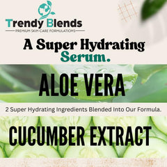 Trendy Blends serum texture closeup showing a lightweight, smooth feel