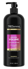 Close-up of TRESemmé 24 Hour Body shampoo lather highlighting silk proteins for softness.