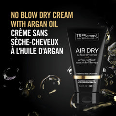 TRESemmé Air Dry Smoothing Cream damp-hair use delivers a smooth finish.