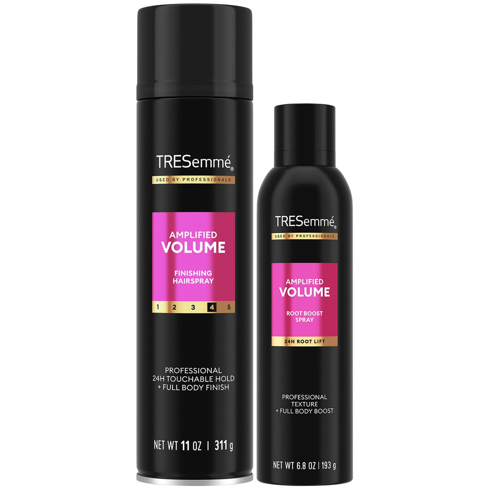 TRESemmé Amplified Volume Hairspray bottle for long-lasting lift