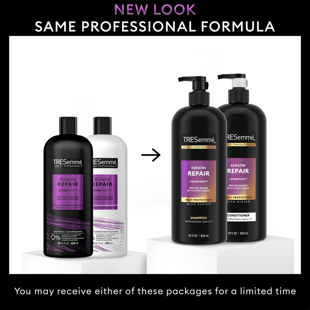 TRESemmé Keratin Repair gift set packaging shown as premium gift for hair care.