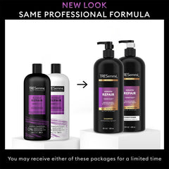TRESemmé Keratin Repair gift set packaging shown as premium gift for hair care.