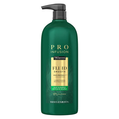 TRESemmé Pro Infusion Smooth bottle pours for silky, manageable hair.