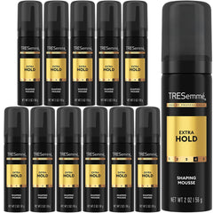 TRESemmé shaping mousse travel bottle 2oz for on-the-go frizz control.