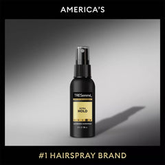 TRESemmé Travel Hairspray tested in humidity showing anti-frizz protection.