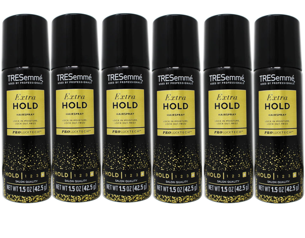TRESemmé Tres Two extra hold spray bottle provides long-lasting control.
