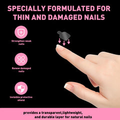 TRESSON Nail Repair Patches applied to a dry nail surface, easy direct application.