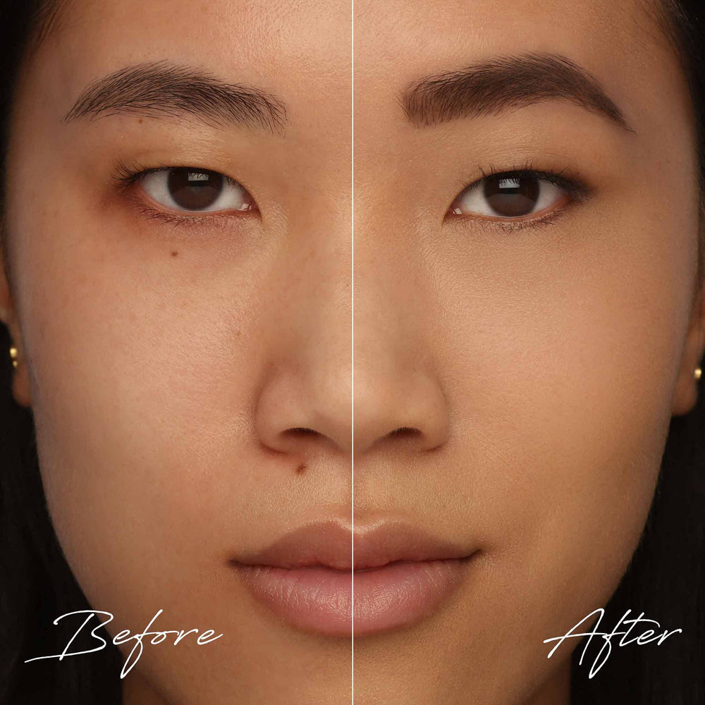 TRE'STIQUE Concealer Crayon being blended under the eye with built-in sponge.