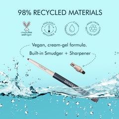 TRE'STIQUE Eyeliner water-resistant swatch for long-lasting definition.