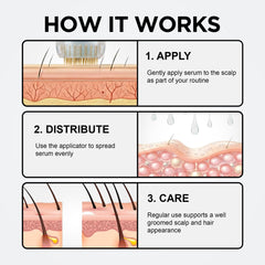 Trevo 24K gold scalp applicator close-up enables precise surface application.