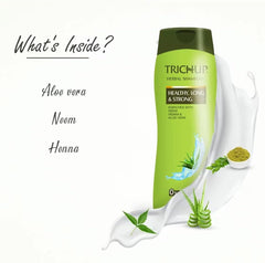 Hair texture uplift with TRICHUP herbal shampoo for smoother, shinier strands
