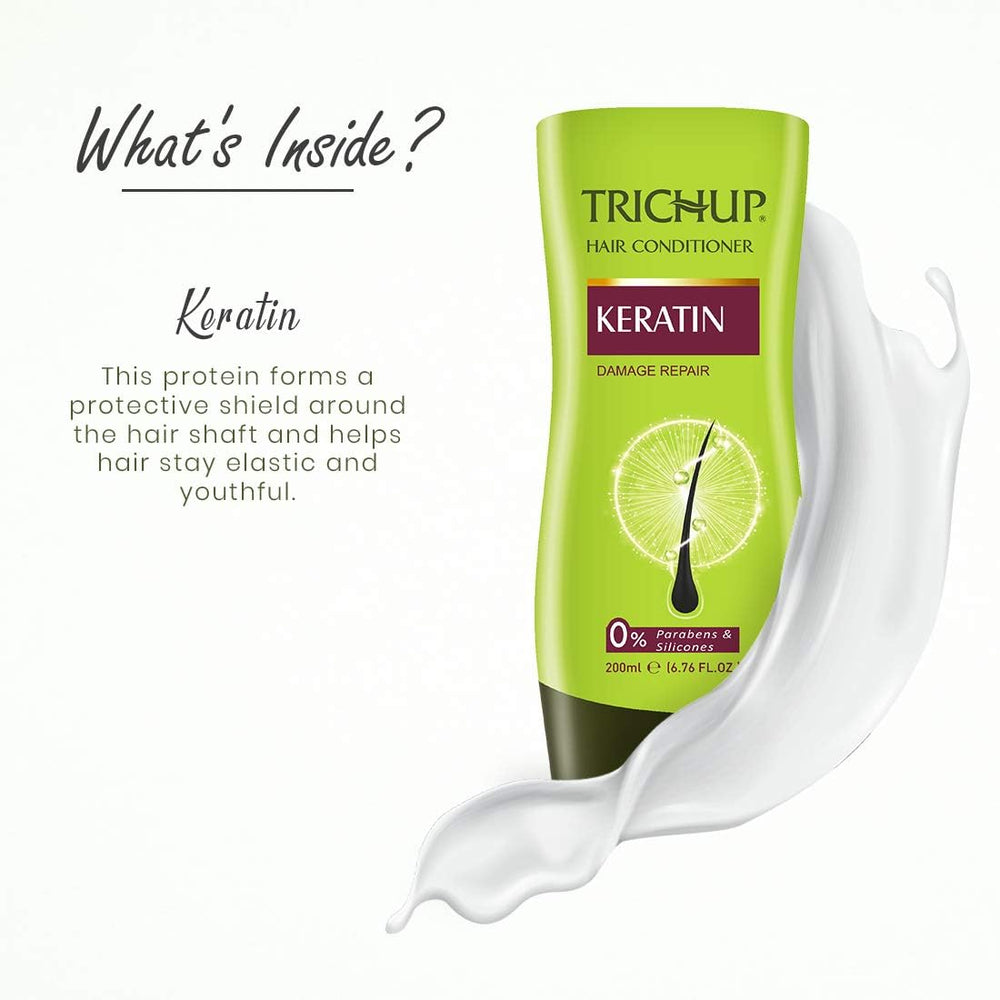 TRICHUP Keratin Shampoo Lather close-up reveals rich foam and gentle cleansing.