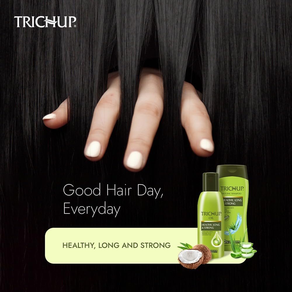 TRICHUP shampoo nourishes scalp for healthier, longer-looking hair over time