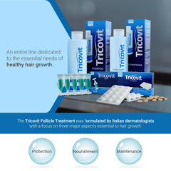 Visual of Tricovit Forte daily-use routine integrated into hair care.