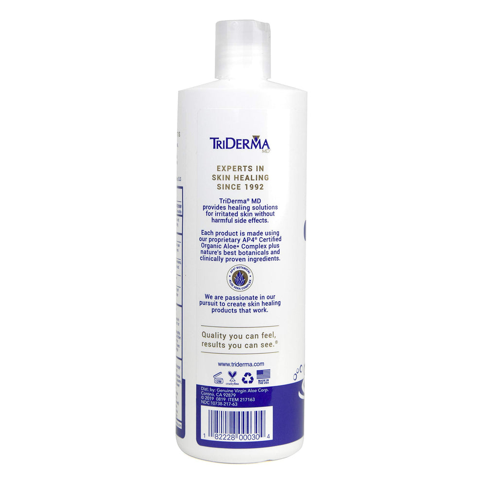 TriDerma AP4 Aloe gel application demonstrates soothing everyday care