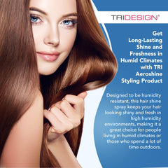 Before styling, Aeroshine spritz helps boost volume on damp hair.
