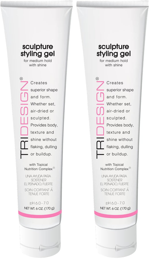 TRIDESIGN Sculpture Gel bottle shows strong hold for all hair types.