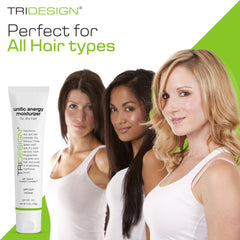 TRIDESIGN Unific Energy anti-frizz serum ready to tame flyaways.