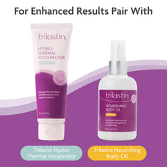 Unopened TriLASTIN Stretch Mark Cream shelf-life information on label.