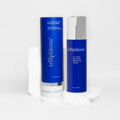 Trilipiderm crème texture glides on without greasiness for quick absorption