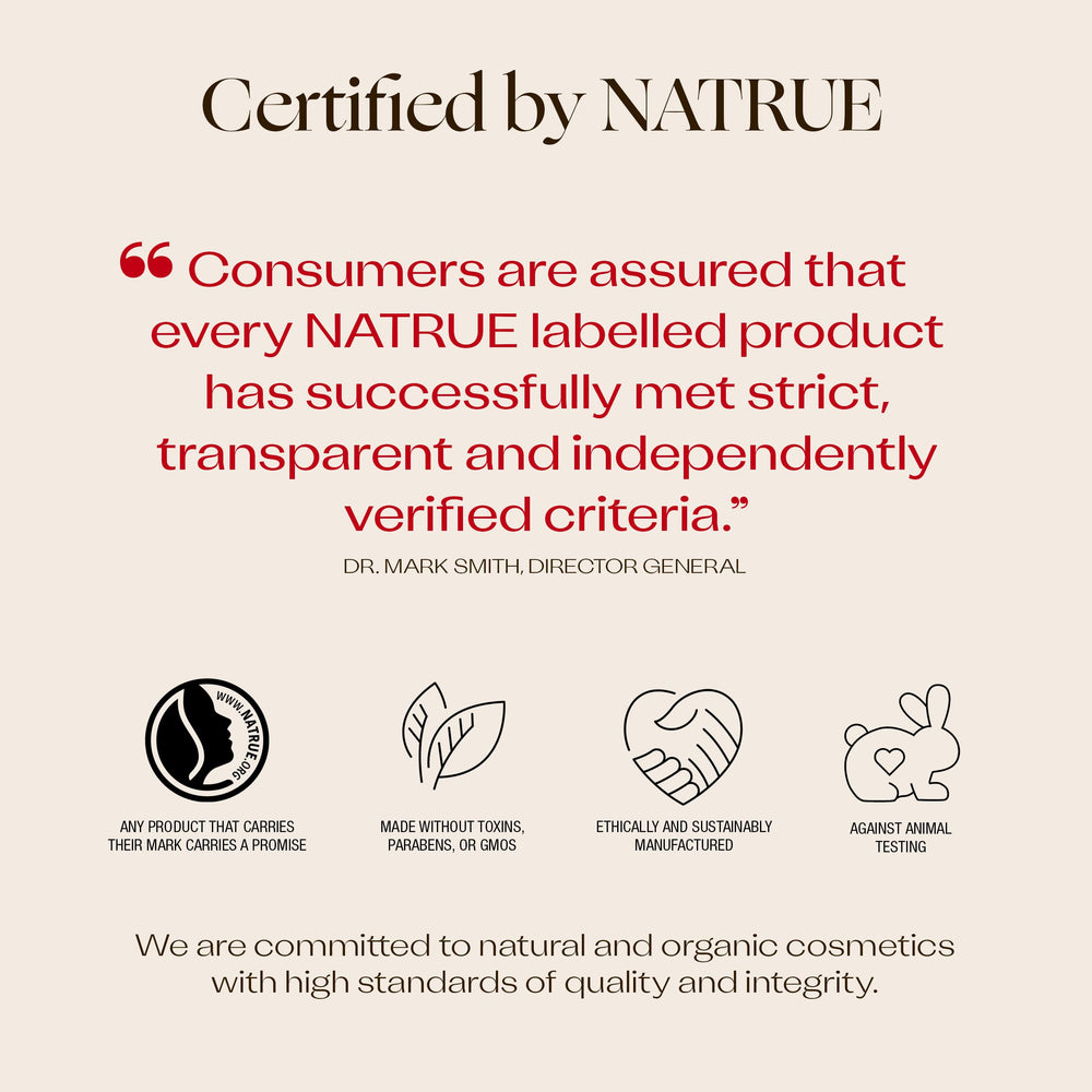 Trilogy new zealand-made badge indicating natural origins and ethical sourcing.