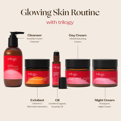 Trilogy rosehip oil for dry skin demonstrates soothing hydration and glow.