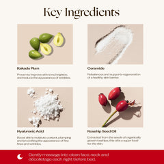 Trilogy Vitamin C Ceramide Night Cream glow on skin after application