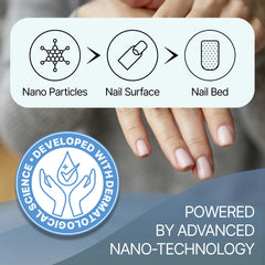 Triple Clear HF moisture restoration for dry cuticles and surrounding nails.