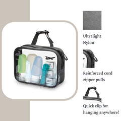 TRIPPED Toiletry Bag Set accessory organizer pouch keeps makeup tidy.