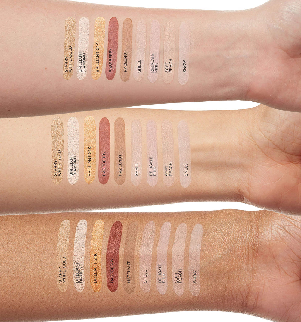 Trish McEvoy Snow shimmer shade adds subtle evening glow.